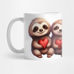 Valentine Sloth Couple Mug